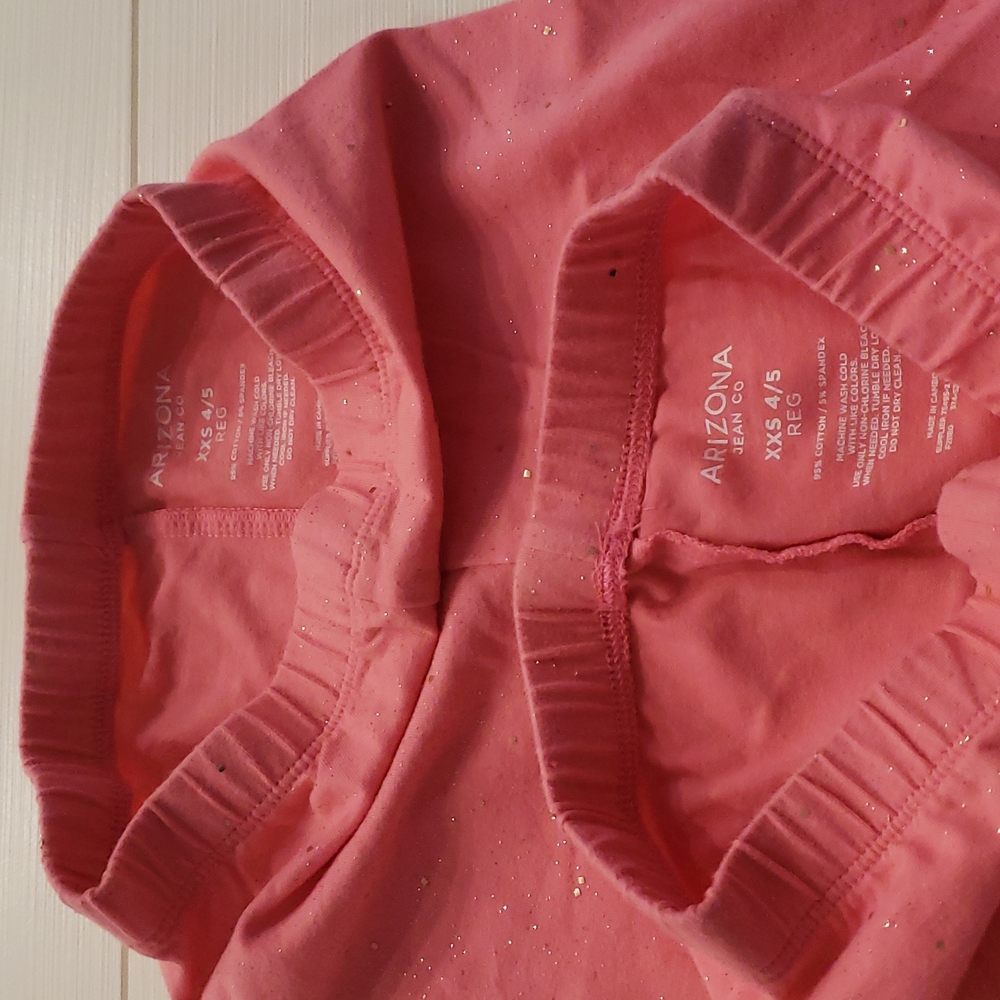 NWOT Arizona Jean Co pink sparkle shorts XXS 4/5 bundle of 2 - Picture 4 of 4